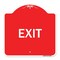 Signmission Designer Series Sign-Exit 1, Red & White Aluminum Architectural Sign, 18" H, 18" L, RW-1818-24042 A-DES-RW-1818-24042 - alternate 1